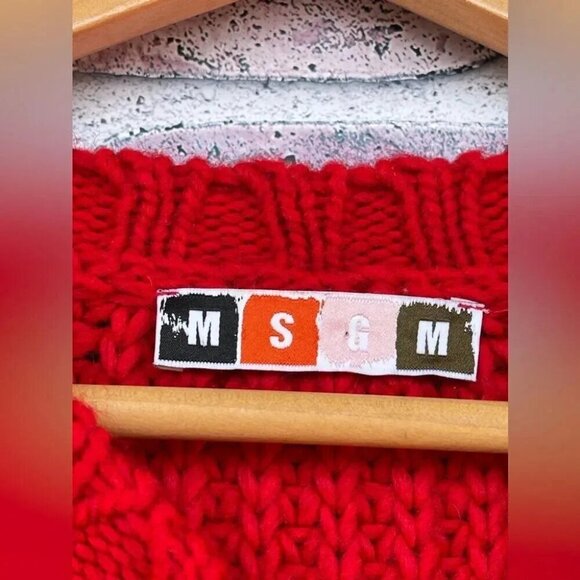 MSGM chunky wool blend Striped Sweater small - Picture 4 of 8